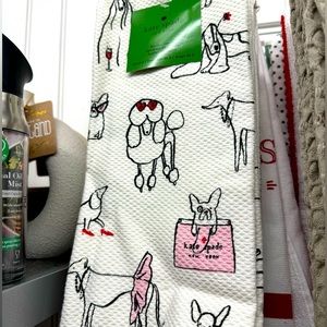 Kate Spade Poodle Kitchen Towel set 3